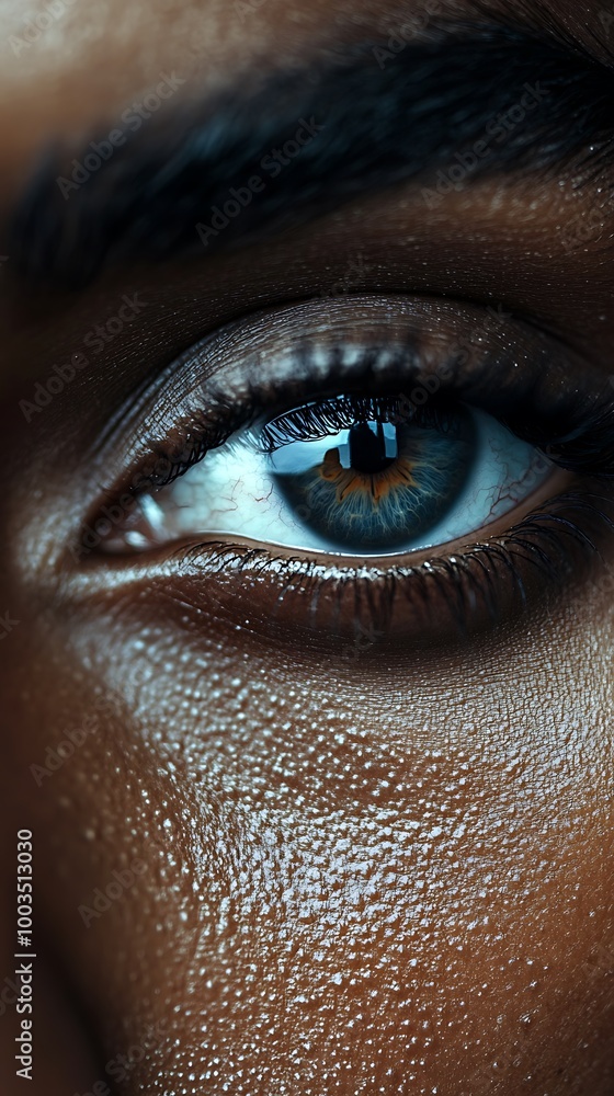 Close-up Photography of a Human Eye with a Blue Iris and Long Eyelashes Close-up Photography of a Human Eye with a Blue Iris and Long Eyelashes