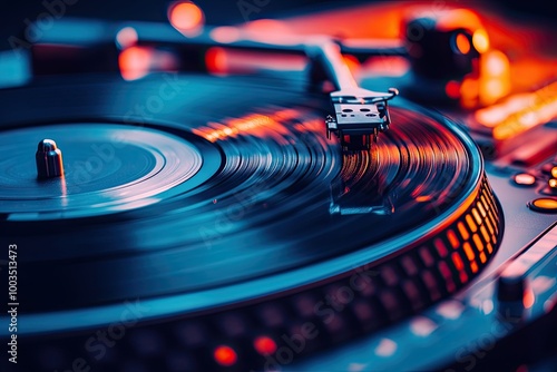 turntable playing vinyl record