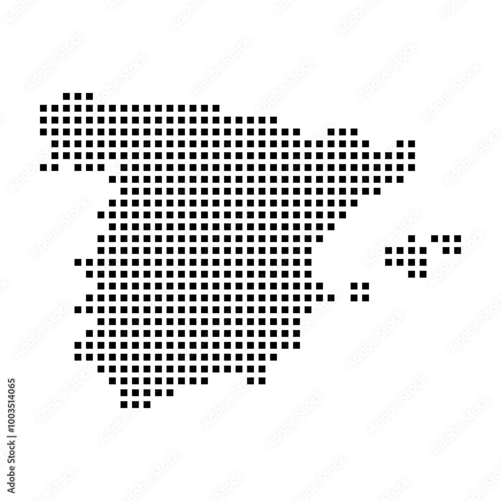 Fototapeta premium Dotted Map of Spain