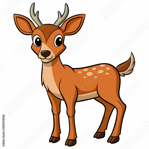 deer cartoon isolated