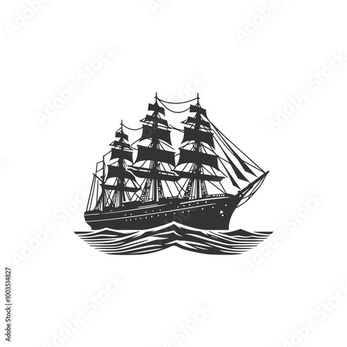 ship isolated on white