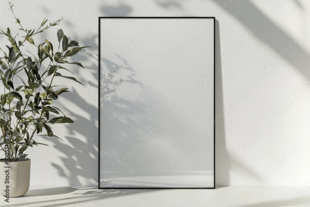 A3 Poster Mockup on White Background created with Generative AI A3 Poster Mockup on White Background created with Generative AI