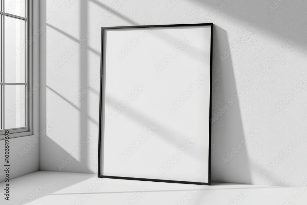 A3 Poster Mockup on White Background created with Generative AI A3 Poster Mockup on White Background created with Generative AI
