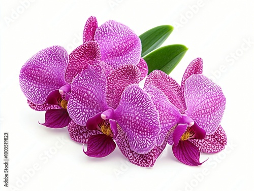 pink orchid isolated on white