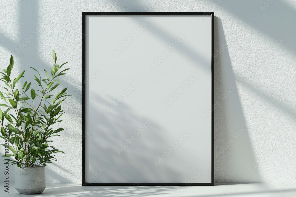 A3 Poster Mockup on White Background created with Generative AI A3 Poster Mockup on White Background created with Generative AI