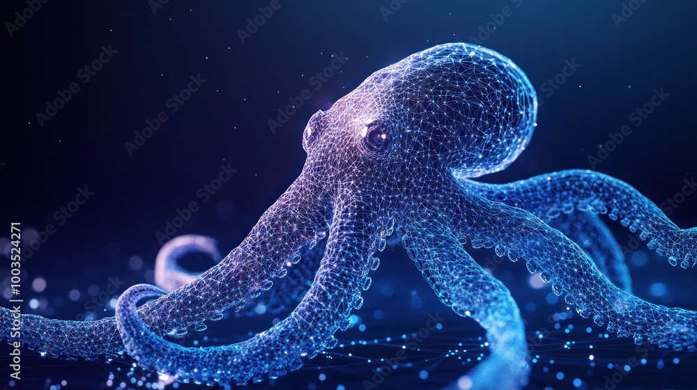 Obraz premium Digital Octopus