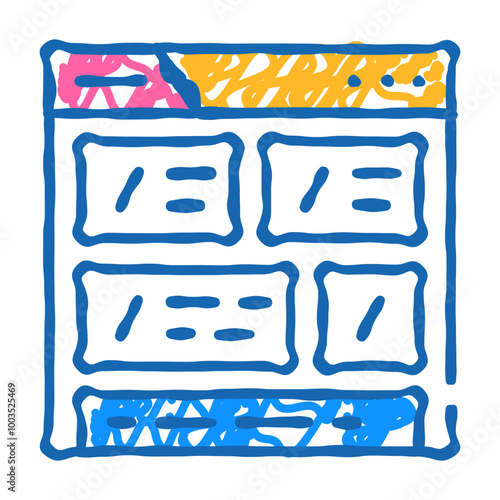 website with discounts doodle icon sketch vector. website with discounts sign. isolated symbol illustration