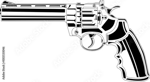 Vector revolver black & white