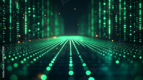 Digital green light matrix horizon