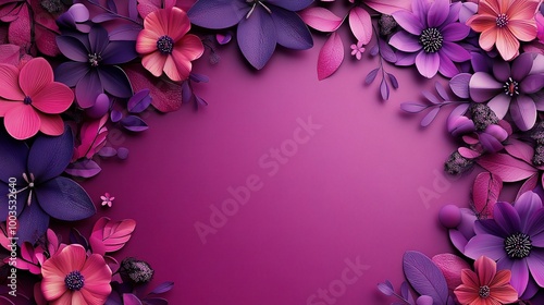 Vibrant Purple Floral Background Design