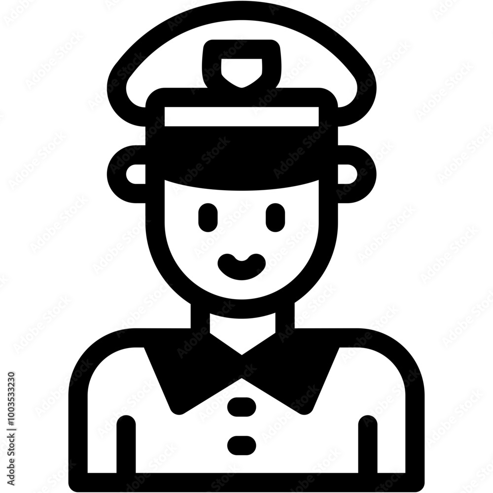 Vector Icon Postman, White Hair, Professions And Jobs, Postman, Profession, Afro Vector Icon Postman, White Hair, Professions And Jobs, Postman, Profession, Afro