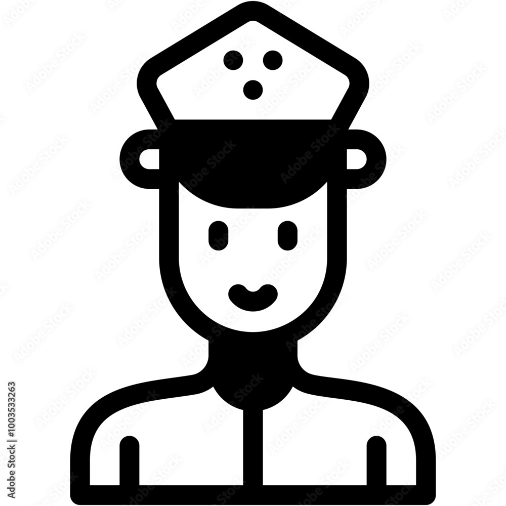 Vector Icon Taxi Driver, Brown Hair, Professions And Jobs, Driver, Profession, Uniform Vector Icon Taxi Driver, Brown Hair, Professions And Jobs, Driver, Profession, Uniform