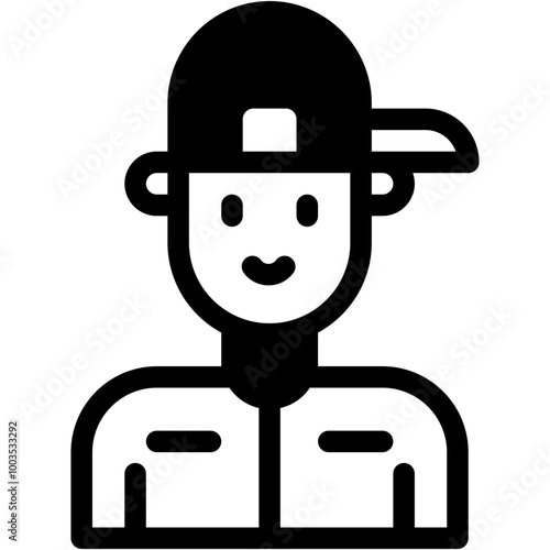 Vector Icon Rapper, User, Avatar, Profile, Music