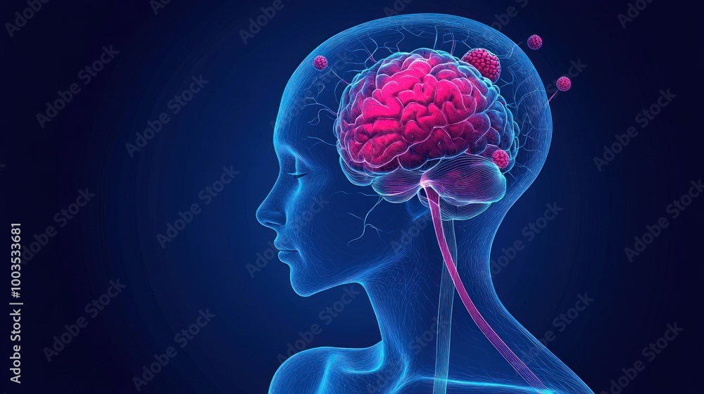 An illustration of a human brain within a translucent head, emphasizing neuroscience. An illustration of a human brain within a translucent head, emphasizing neuroscience.