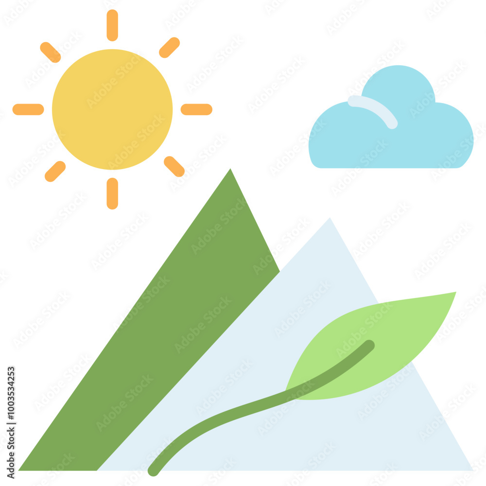 Fototapeta premium Nature Icon Flat Icon
