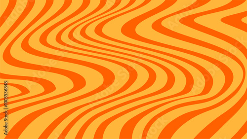 Retro wavy abstract orange background