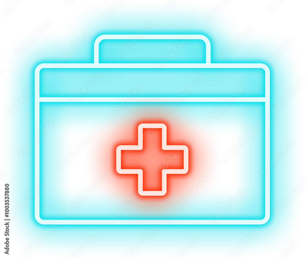 Fototapeta premium Neon Medical Icon
