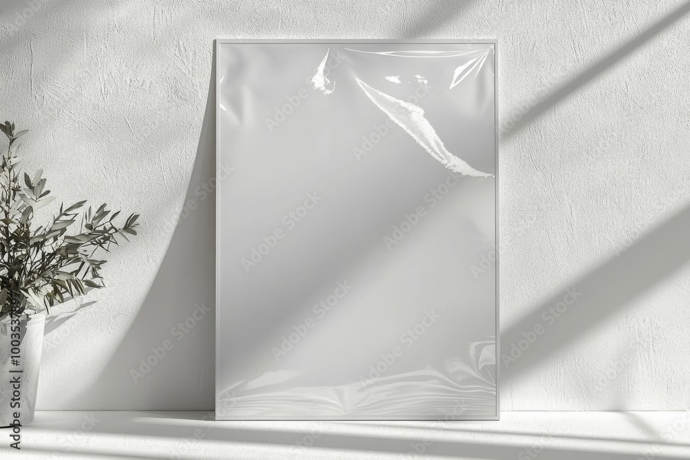 A3 Poster Mockup on White Background created with Generative AI A3 Poster Mockup on White Background created with Generative AI