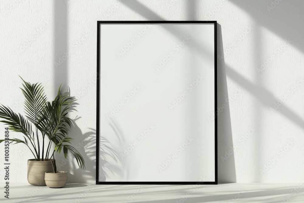 A3 Poster Mockup on White Background created with Generative AI A3 Poster Mockup on White Background created with Generative AI