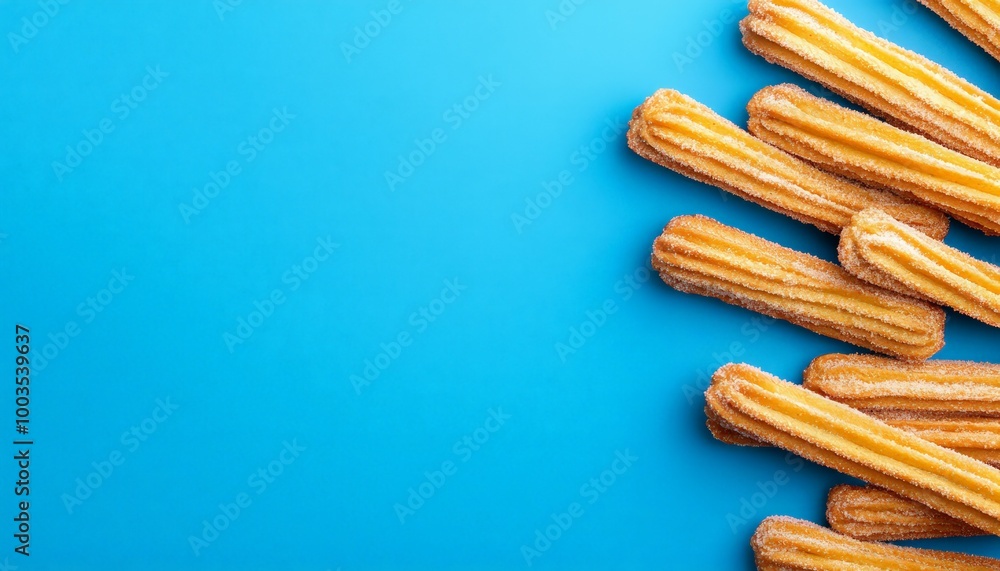 Churros on Blue Background Churros on Blue Background