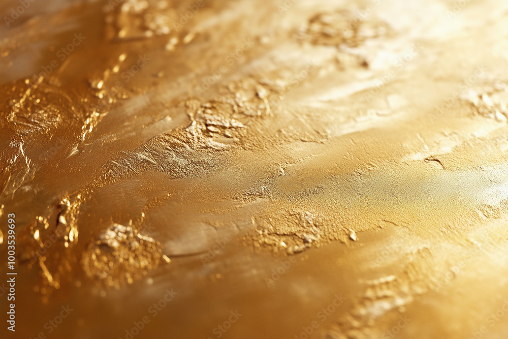 gold surface with a rough texture. The gold is shiny and reflective, giving the impression of a luxurious and opulent material. The rough texture adds to the sense of depth gold surface with a rough texture. The gold is shiny and reflective, giving the impression of a luxurious and opulent material. The rough texture adds to the sense of depth