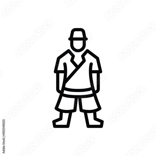 Black line icon for style 