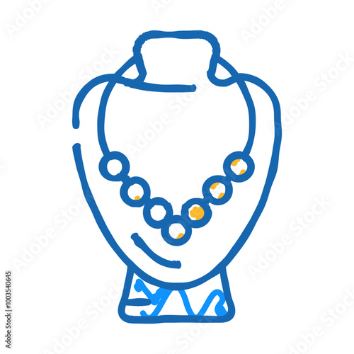 bijouterie accessory doodle icon sketch vector. bijouterie accessory sign. isolated symbol illustration