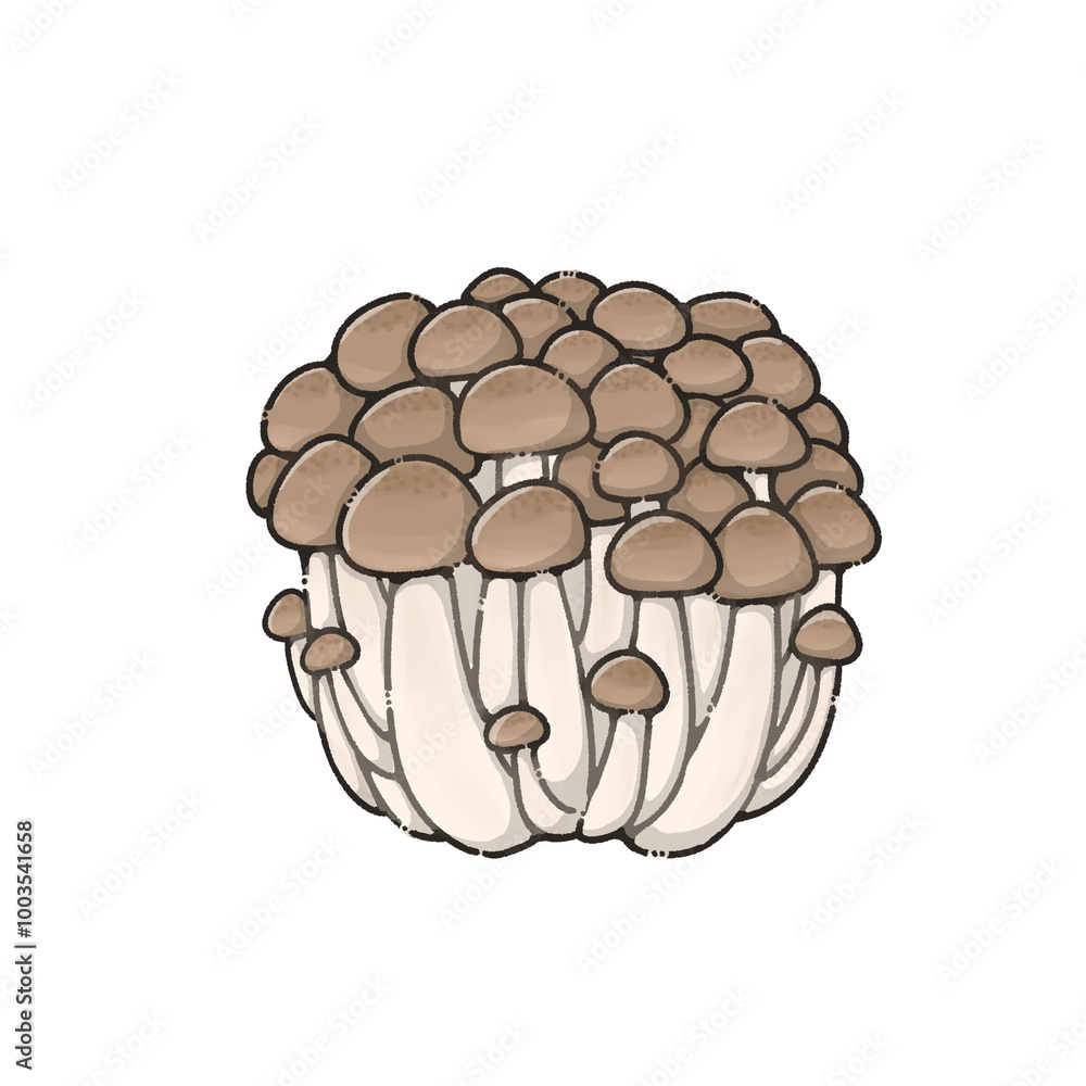 シンプルなしめじのイラスト シンプルなしめじのイラスト