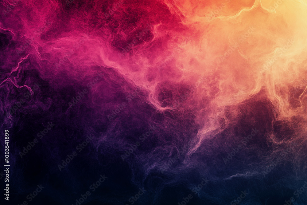 Obraz premium colorful swirl of pink, blue, and purple with stars and a galaxy background. The colors and shapes create a sense of movement and energy, as if the viewer is being transported through space