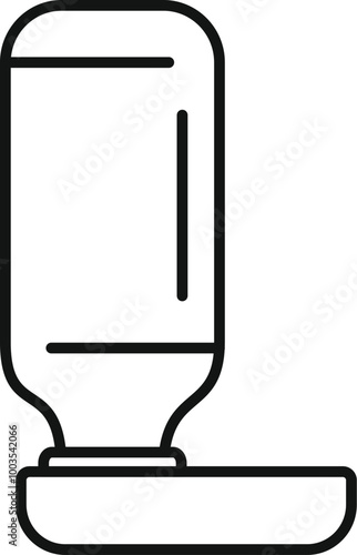Simple vector icon of a medical device used for asthma attacks and other respiratory problems
