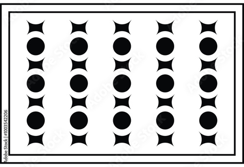 Modern new vector pattern combining circles and squares.