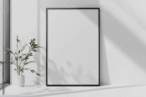 Wallpaper Mural A3 Poster Mockup on White Background created with Generative AI Torontodigital.ca