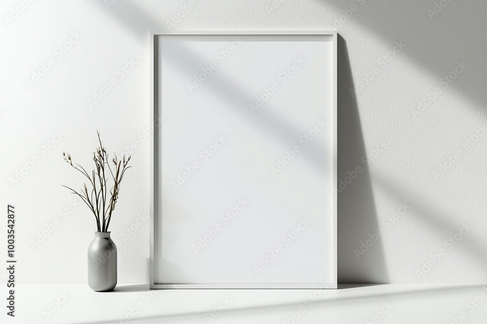 A3 Poster Mockup on White Background created with Generative AI A3 Poster Mockup on White Background created with Generative AI