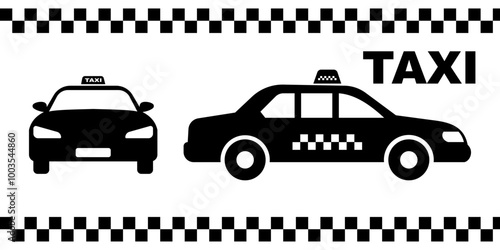 Taxi cab car vector icon on white background
