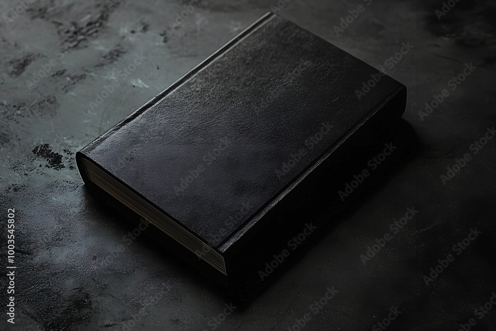 Antique Black Book Mockup Showcased in a Dark and Brooding Style, Featuring Worn Edges and a Textured Cover for a Mysterious, Vintage Aesthetic Antique Black Book Mockup Showcased in a Dark and Brooding Style, Featuring Worn Edges and a Textured Cover for a Mysterious, Vintage Aesthetic