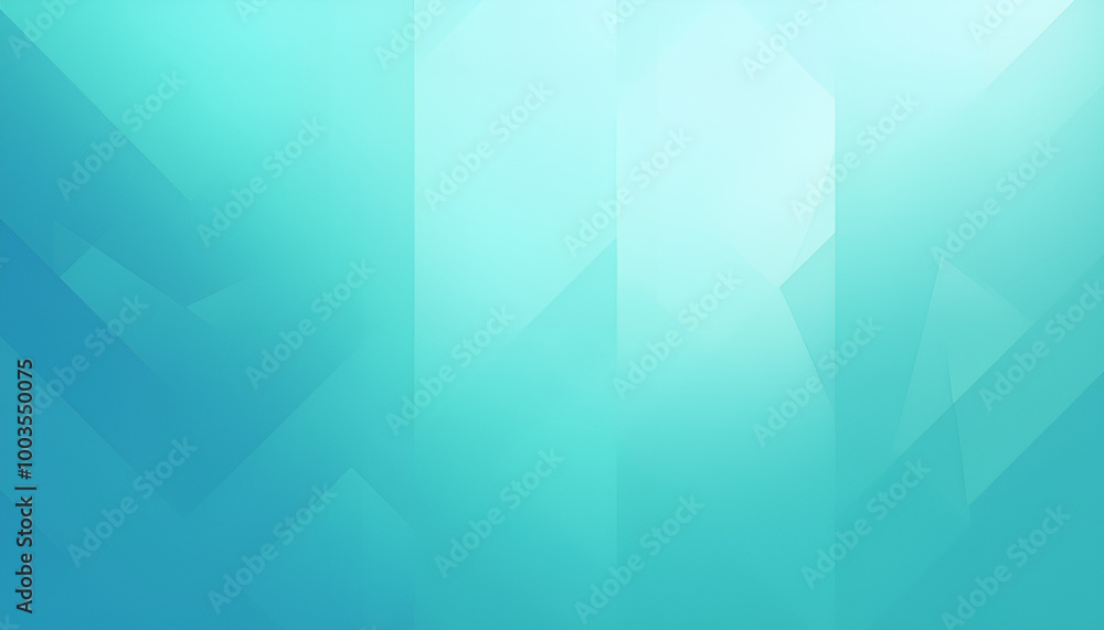 Fototapeta premium Abstract background with translucent geometric shapes in blue-green tones