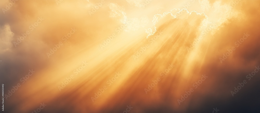 Golden Light Rays Through Clouds Golden Light Rays Through Clouds