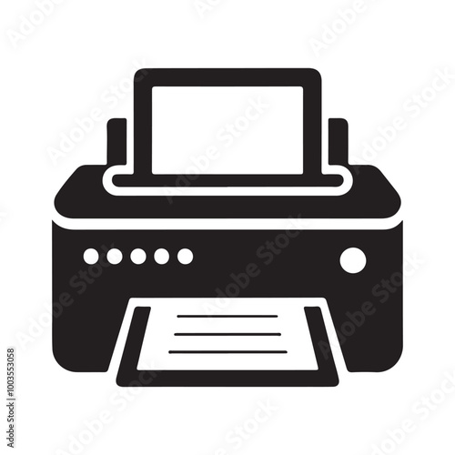 Printer silhouette icon