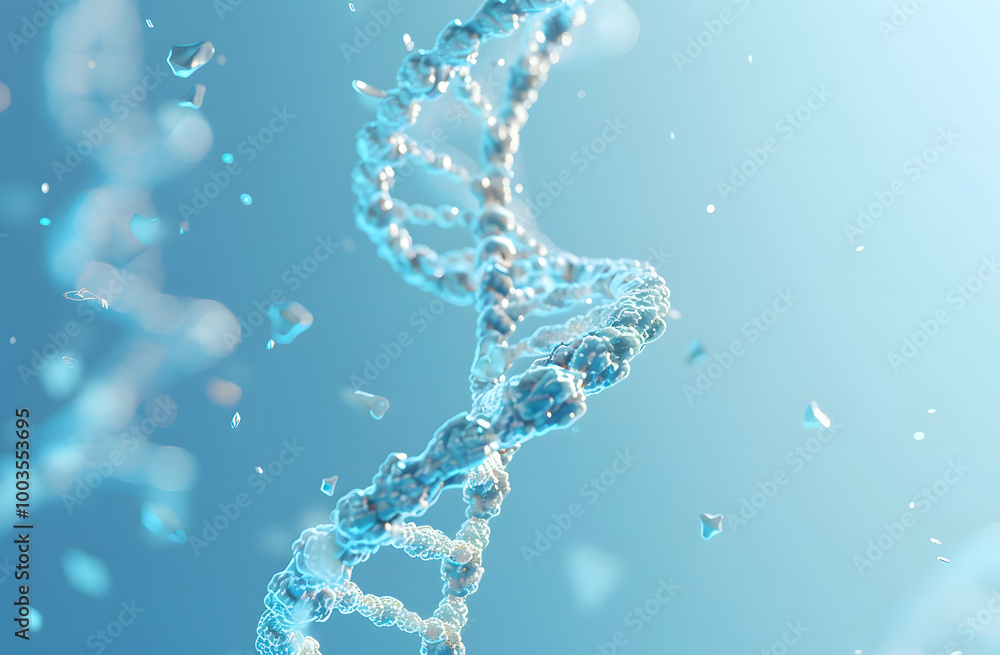 A crystal clear 3D model of DNA A crystal clear 3D model of DNA