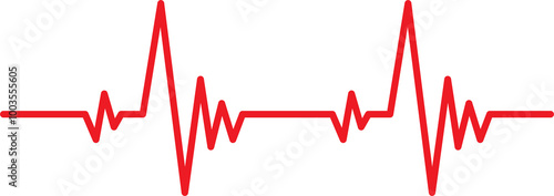 Heartbeat pulse line health medical concept for graphic design, logo, web site, social media, mobile app, ui illustration