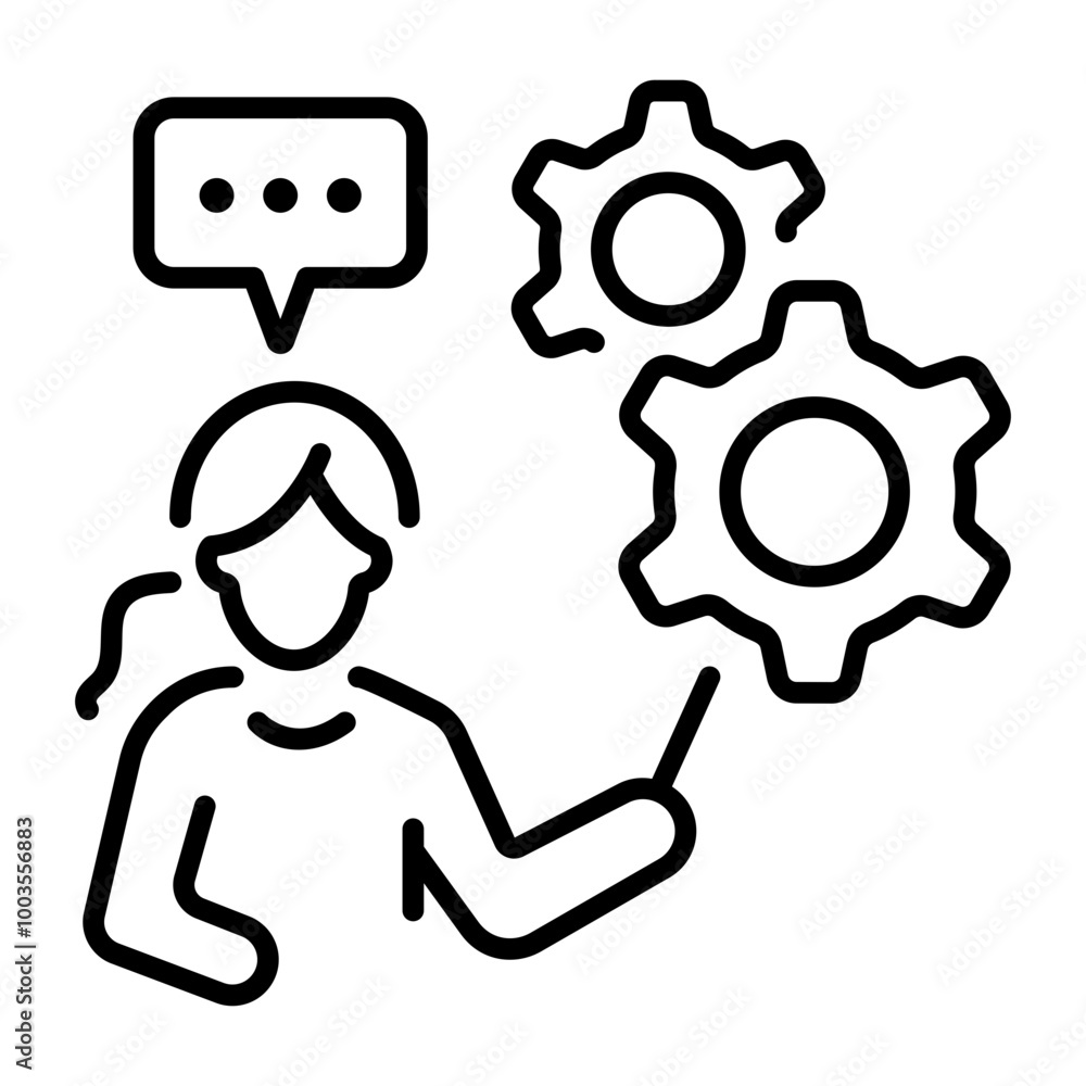 Manager icon in outline style Manager icon in outline style