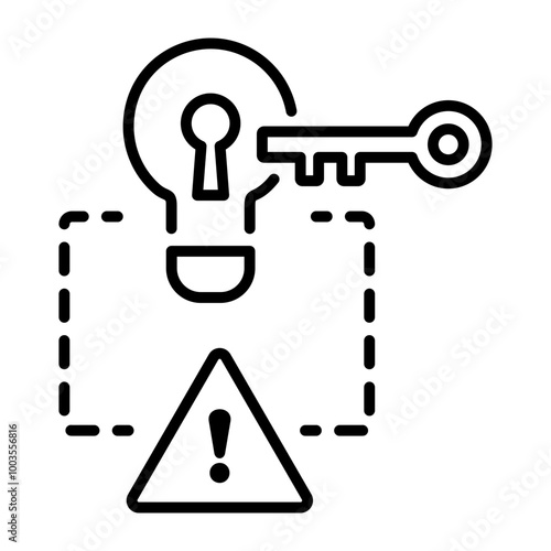 Problem solving icon in linear style 