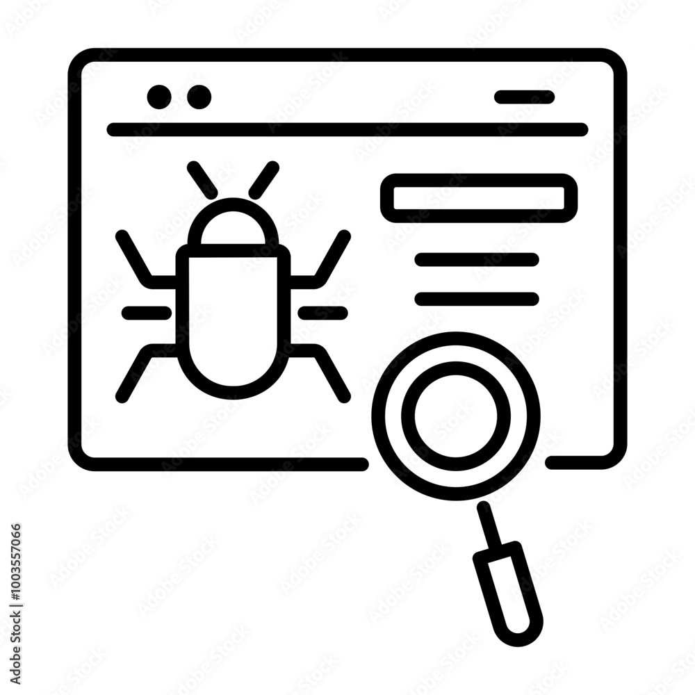 Issue tracking icon in line style Issue tracking icon in line style