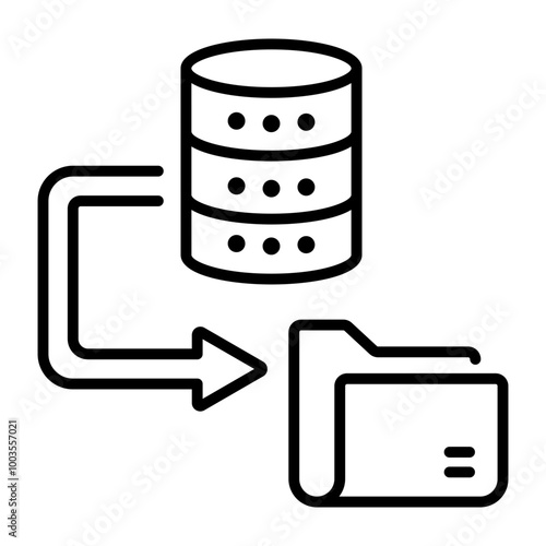Data filtration icon in line style 