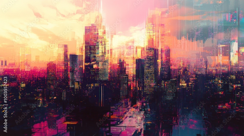 Fototapeta premium Cityscape at Dusk