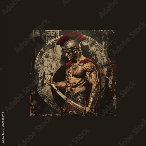 Spartan Warrior vector illustration