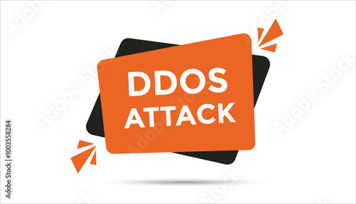Ddos attack button web banner templates. Vector Illustration 
