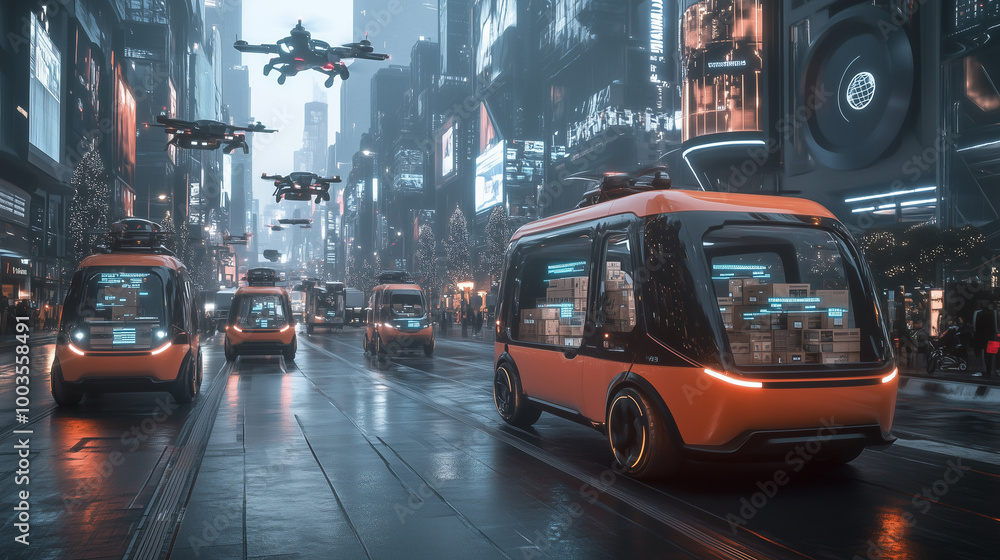 Fototapeta premium Future Logistics System 02