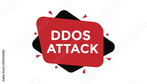 Ddos attack button web banner templates. Vector Illustration 

