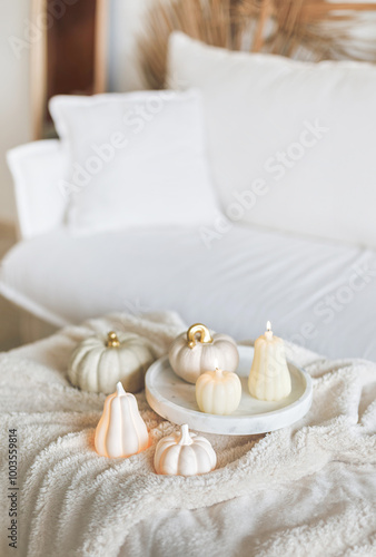 White Interior Decoration Halloween. Home Ideas